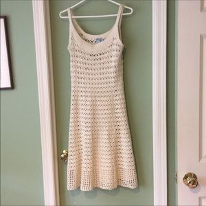 White crochet dress